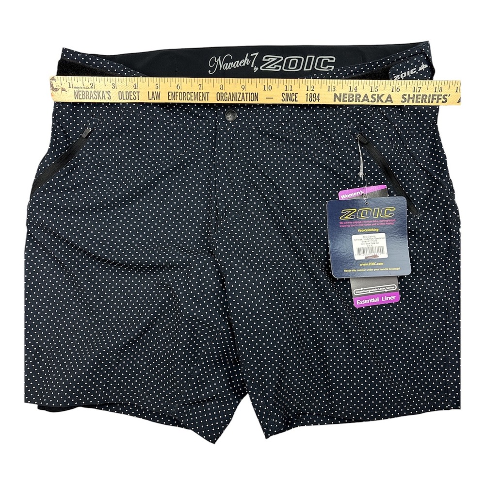 Zoic NEW Pre-Owned Navaeh 7 Cycling Shorts Women's XL Black Polka Dot Padded - Picture 5 of 15